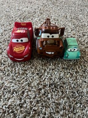 Disney Cars Toy Vehicle Trio - Red, Brown & Mint Green